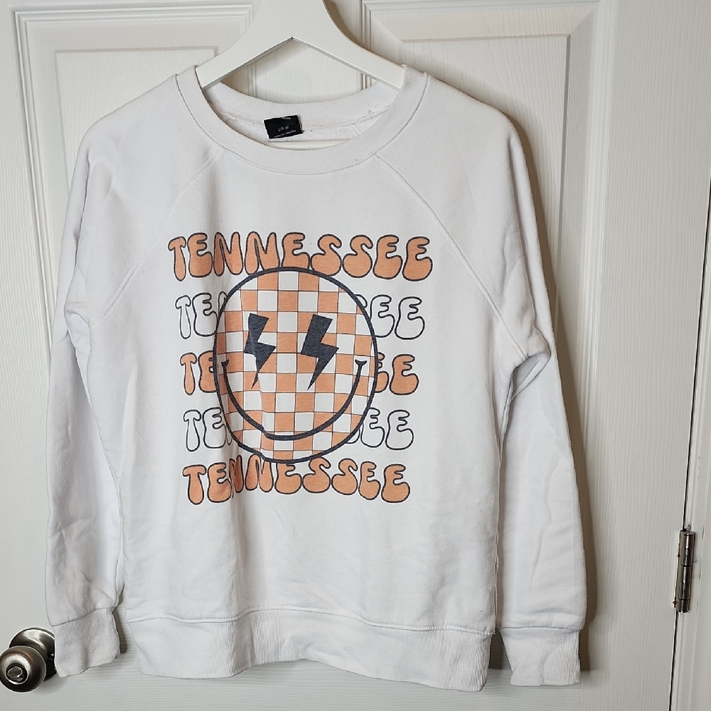 Boutique printed Tennessee Volunteers White Sweatshirt Small (4-6)